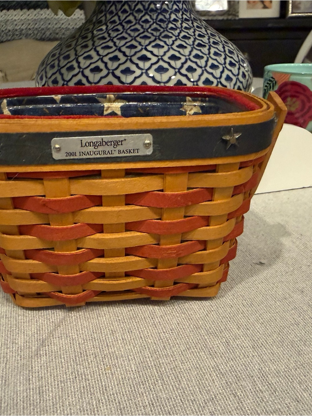 Longaberger Collectible 2001 Inaugural Basket